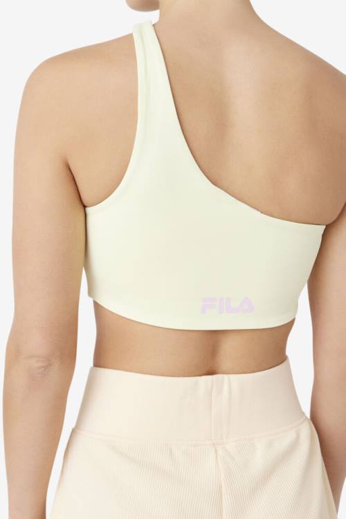 Fila Kady Asymmetric Bra Tops Ženske Rumena | Fila032IQ