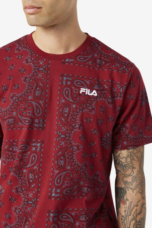 Fila Kensico Tee Majice Moški Rdeča | Fila546JH