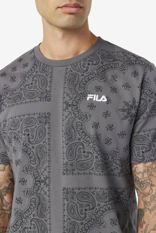 Fila Kensico Tee Majice Moški Siva | Fila798EQ