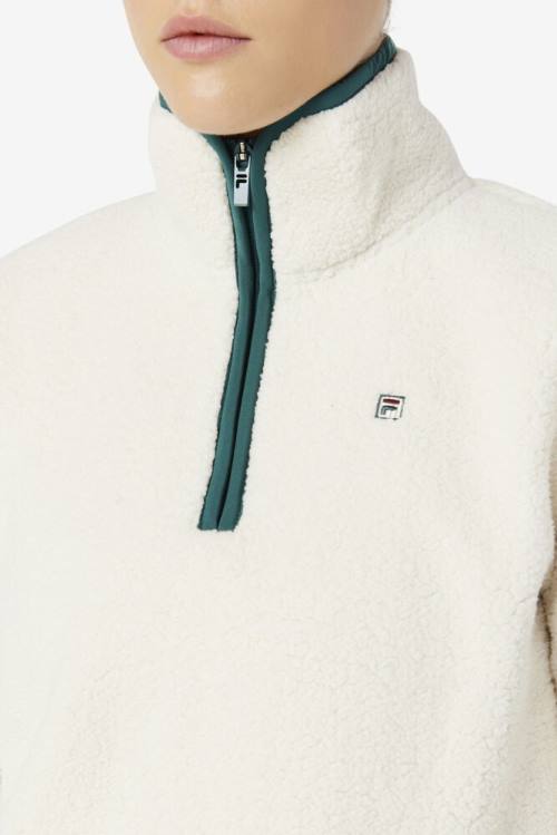 Fila Kyomi Quarter Zip Pullover Jakne Ženske Bež | Fila758HA