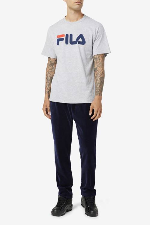 Fila Logo Tee Majice Moški Siva / Mornarica / Rdeča | Fila281UV