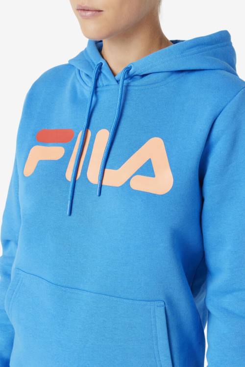 Fila Lucy Pulover s kapuco Ženske Modra / Oranžna | Fila015UZ