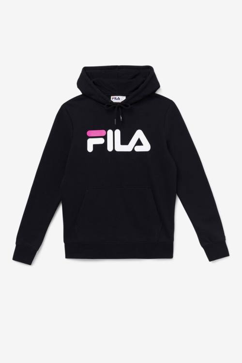 Fila Lucy Pulover s kapuco Ženske Črna / Bela / Roza | Fila615TX