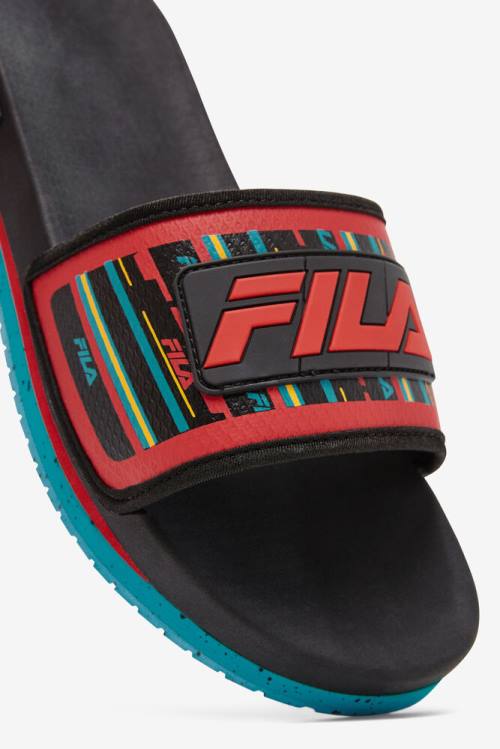 Fila Lunar Natikači Moški Črna / Turkizna / Rdeča | Fila859FL