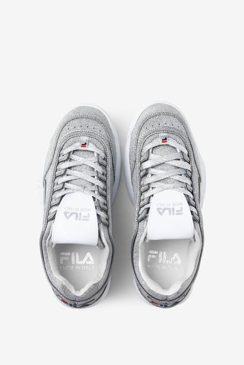 Fila Made In Italy Disruptor 2 Superge Ženske Kovinski Srebrna / Bela | Fila015YN