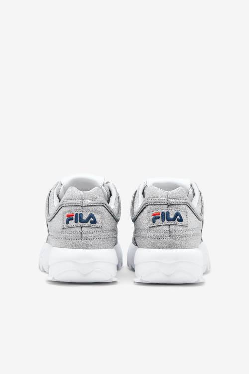 Fila Made In Italy Disruptor 2 Superge Ženske Kovinski Srebrna / Bela | Fila015YN