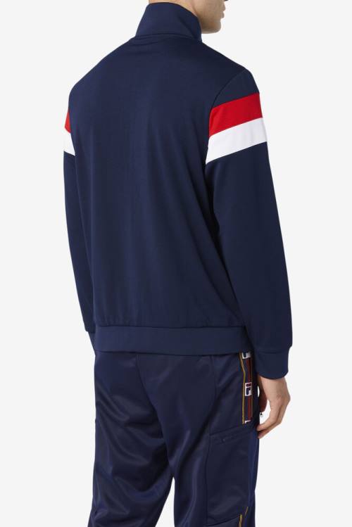 Fila Malcolm Track Jakne Moški Mornarica / Rdeča / Bela | Fila945QC