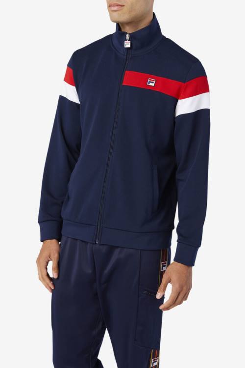 Fila Malcolm Track Jakne Moški Mornarica / Rdeča / Bela | Fila945QC