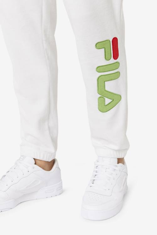 Fila Mansur Velour Hlače Moški Bela / Zelena / Rdeča | Fila428CN