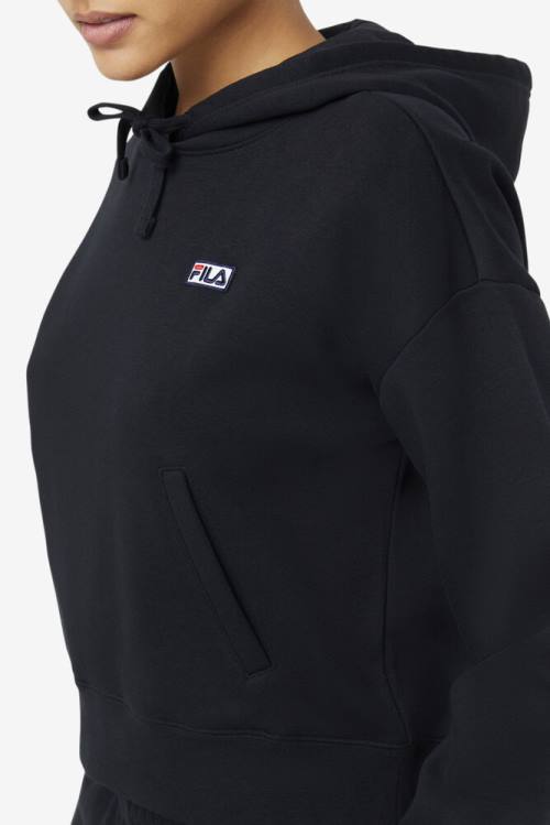 Fila Marina Pulover s kapuco Ženske Črna | Fila738RN