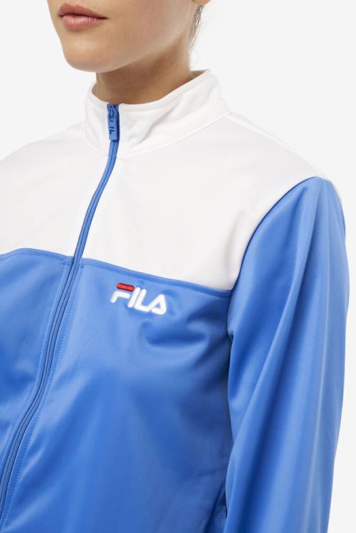 Fila Mckenna Track Jakne Ženske Bela / Svetloba Modra | Fila421MJ