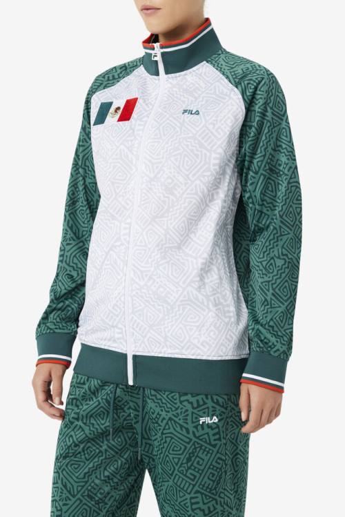 Fila Mexico Track Jakne Ženske Bela / Rdeča | Fila395XB