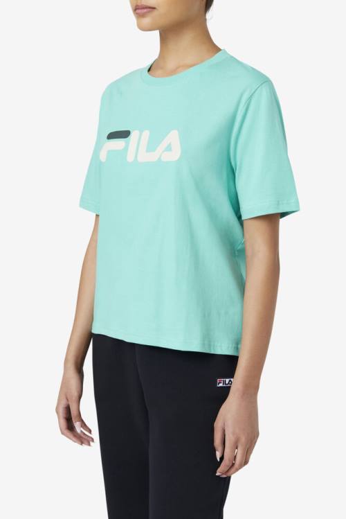 Fila Miss Eagle Tee Majice Ženske Modra Turkizna | Fila328ST