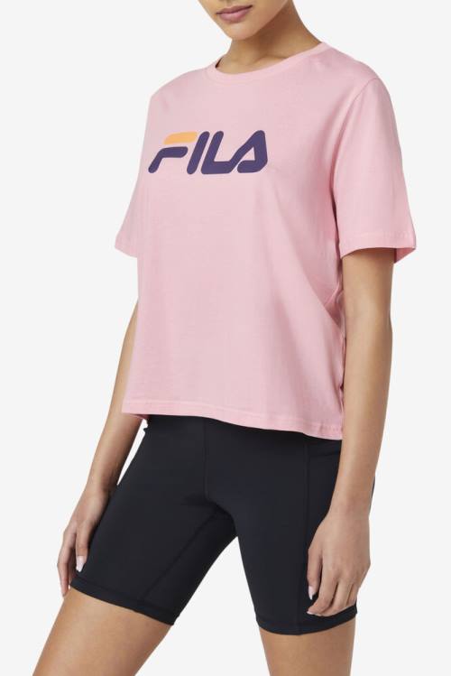 Fila Miss Eagle Tee Majice Ženske Roza / Vijolična / Oranžna | Fila761KZ