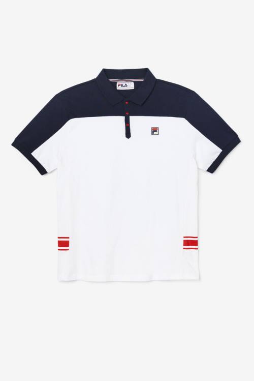 Fila Mivvi Polo Majica Moški Bela / Mornarica / Rdeča | Fila037FR