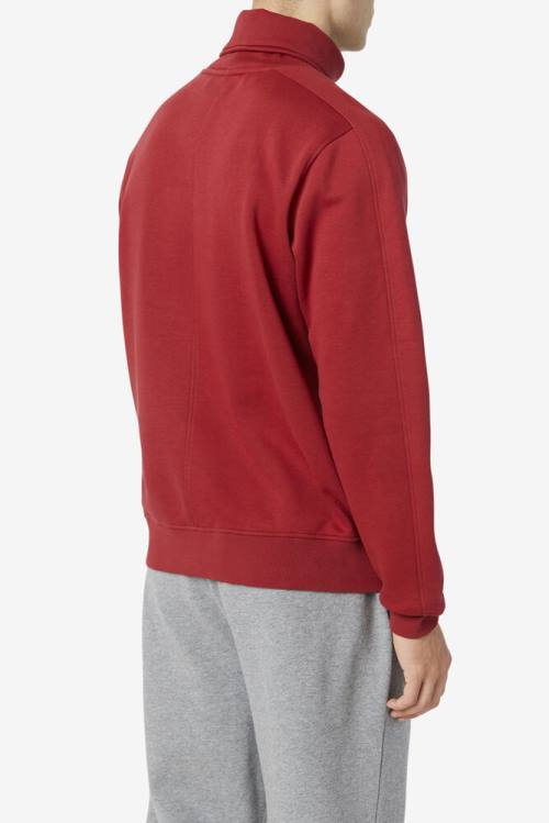 Fila Noah Fleece Turtleneck Pulover Moški Rdeča | Fila593PB