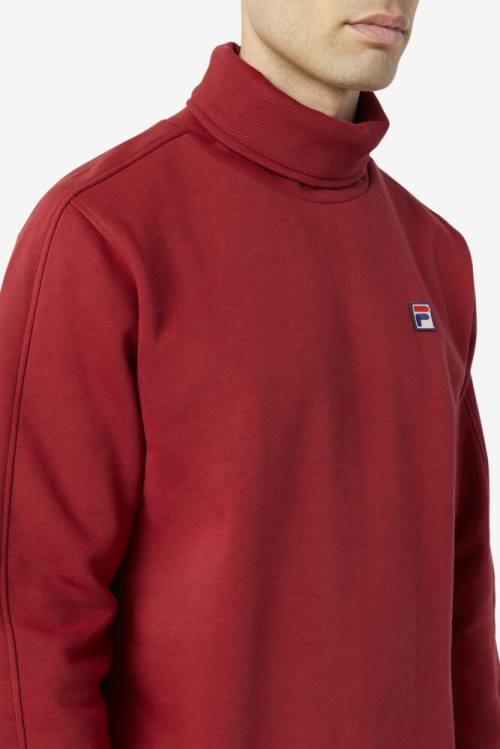 Fila Noah Fleece Turtleneck Pulover Moški Rdeča | Fila593PB