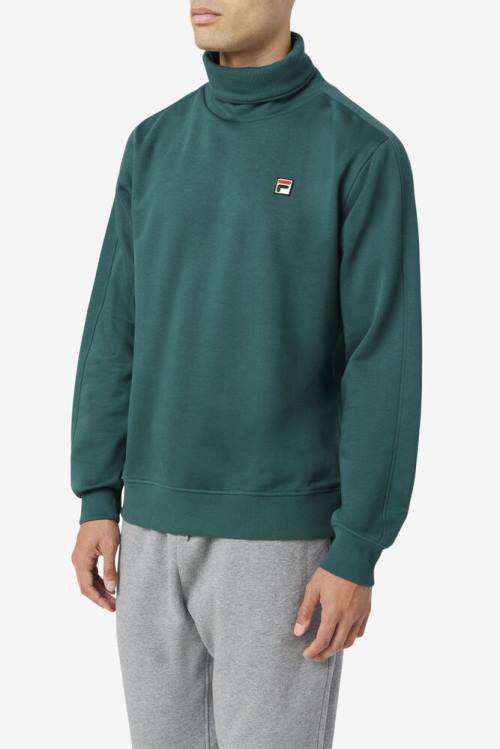 Fila Noah Fleece Turtleneck Pulover Moški Olivno Zelene | Fila642ZC