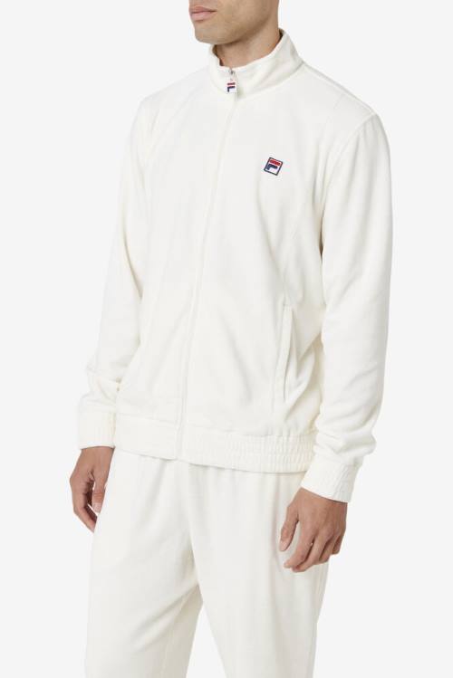 Fila O-fit Velour Jakne Moški Bela | Fila309AN