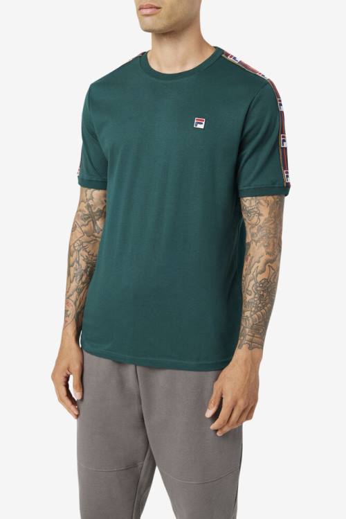 Fila Oliver Tee Majice Moški Olivno Zelene | Fila485NI