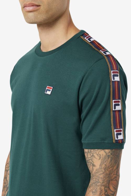 Fila Oliver Tee Majice Moški Olivno Zelene | Fila485NI