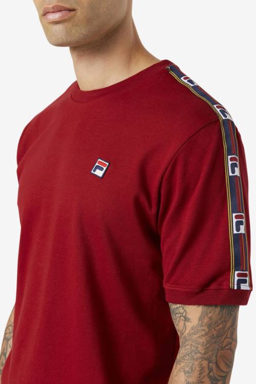 Fila Oliver Tee Majice Moški Rdeča | Fila340WL