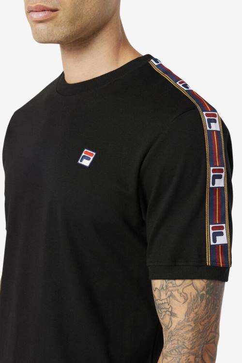 Fila Oliver Tee Majice Moški Črna | Fila672EK