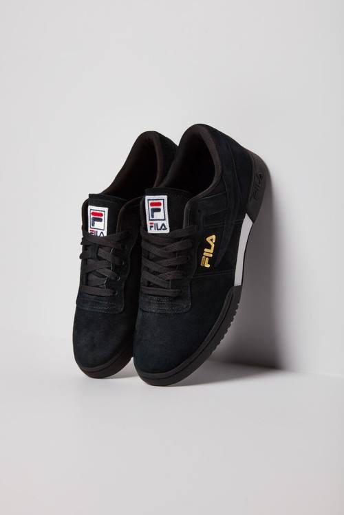 Fila Original Fitness Lineker Superge Moški Črna / Bela / Kovinski Zlato | Fila094OY