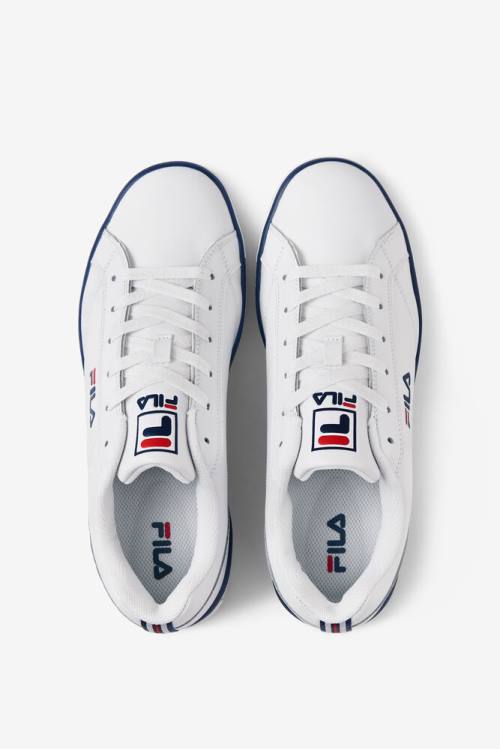 Fila Original Fitness Original Court Leather Superge Moški Bela / Mornarica / Rdeča | Fila063WK