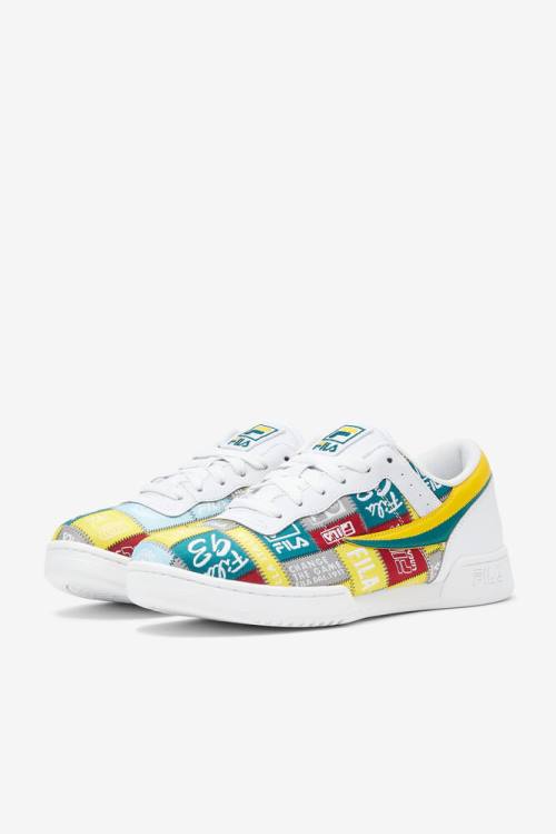 Fila Original Fitness Patchwork Superge Moški Bela / Rumena | Fila268AY