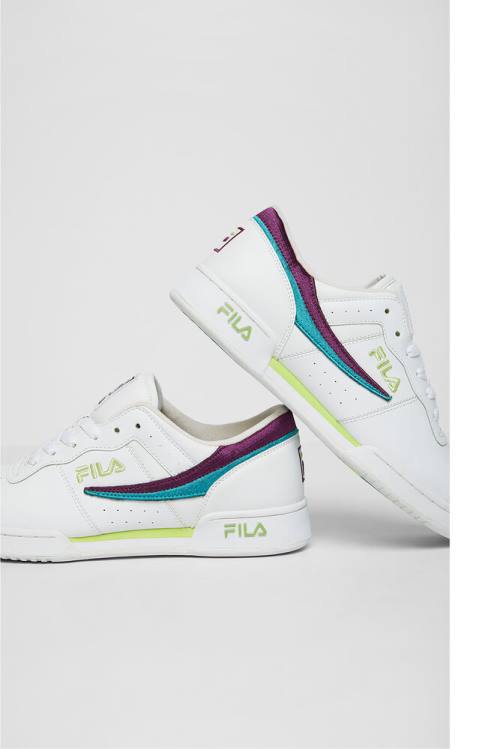 Fila Original Fitness Superge Moški Bela / Vijolična / Zelena | Fila876VG