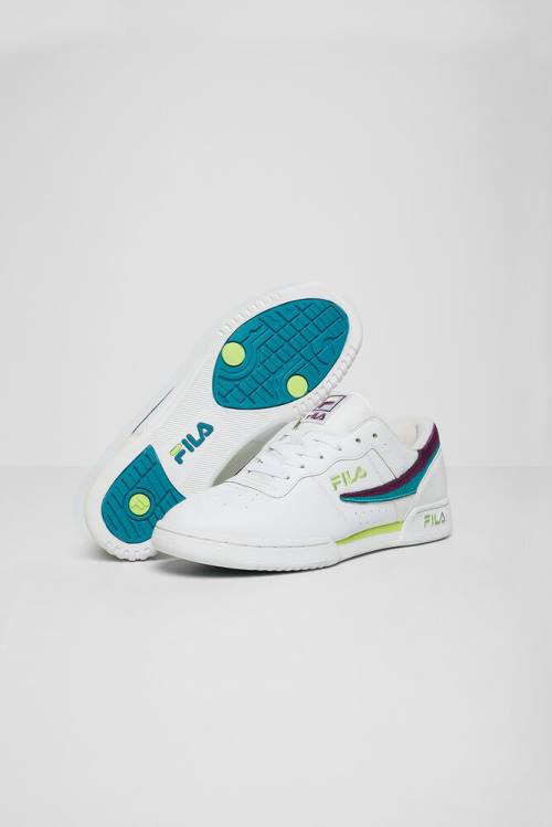 Fila Original Fitness Superge Moški Bela / Vijolična / Zelena | Fila876VG