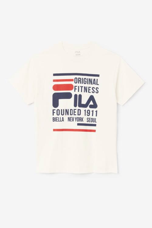 Fila Original Fitness Tee Majice Moški Mornarica / Rdeča | Fila705HE