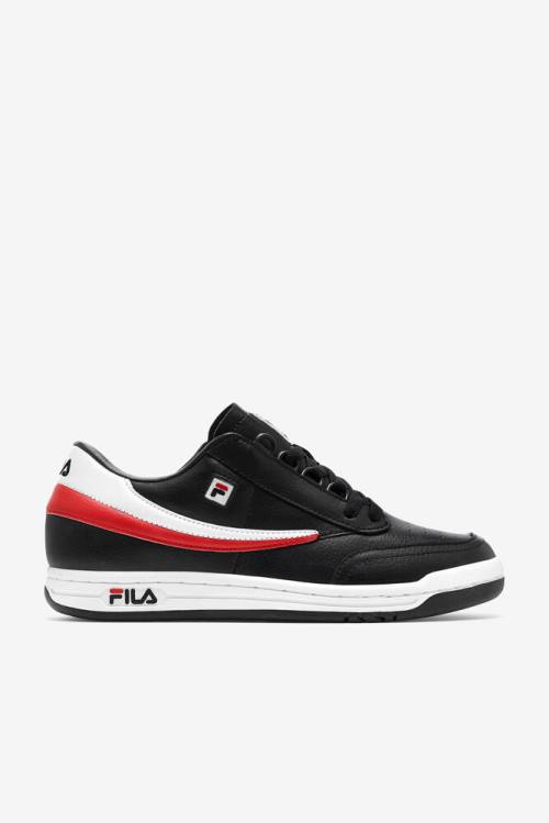 Fila Original Tennis Tenis Copati Moški Črna / Bela / Rdeča | Fila098VO