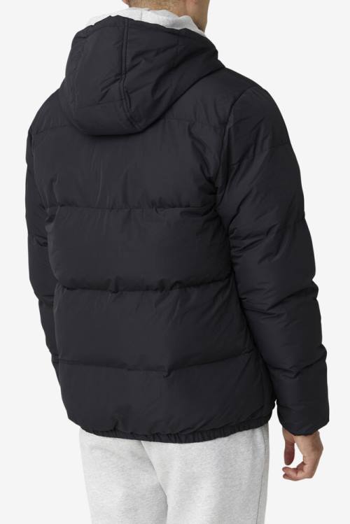 Fila Otler Puffer Jakne Moški Črna | Fila764NZ