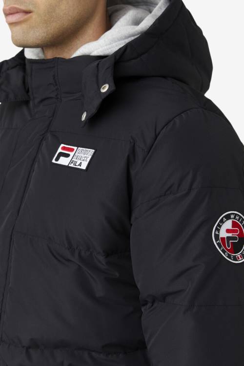 Fila Otler Puffer Jakne Moški Črna | Fila764NZ