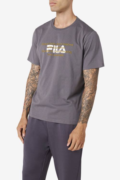 Fila Pepacton Tee Majice Moški Siva | Fila840RN