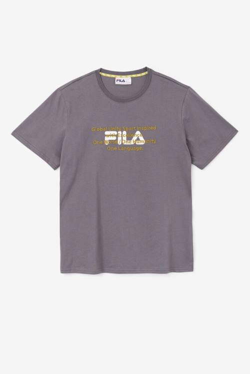 Fila Pepacton Tee Majice Moški Siva | Fila840RN