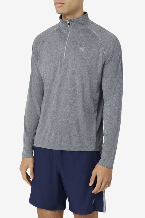 Fila Pickleball 1/4 Zip Polo Majica Moški Siva | Fila432QC