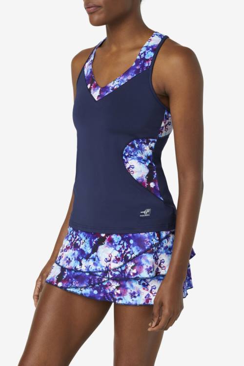 Fila Pickleball Halter Tank Tops Ženske Mornarica | Fila369SW