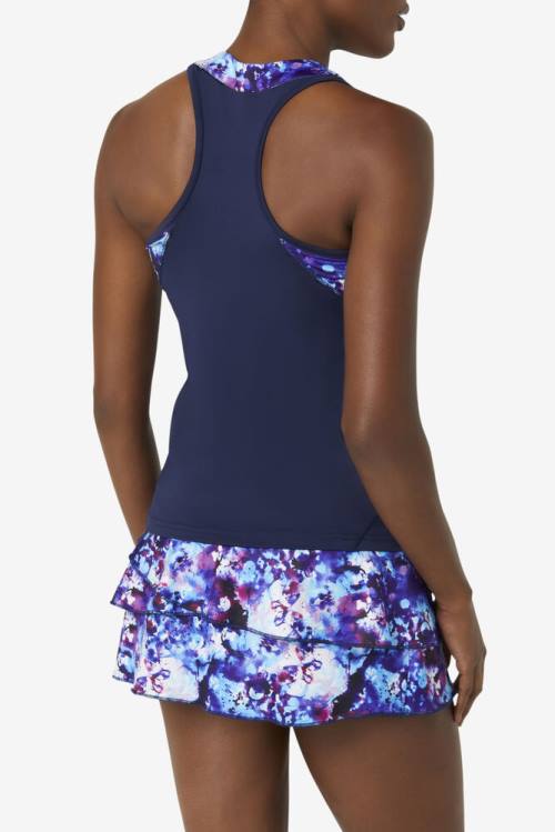 Fila Pickleball Halter Tank Tops Ženske Mornarica | Fila369SW