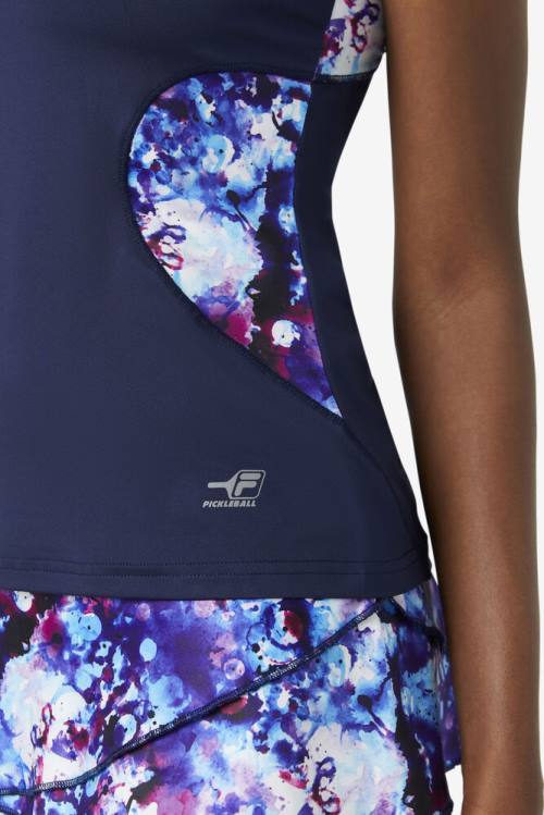 Fila Pickleball Halter Tank Tops Ženske Mornarica | Fila369SW