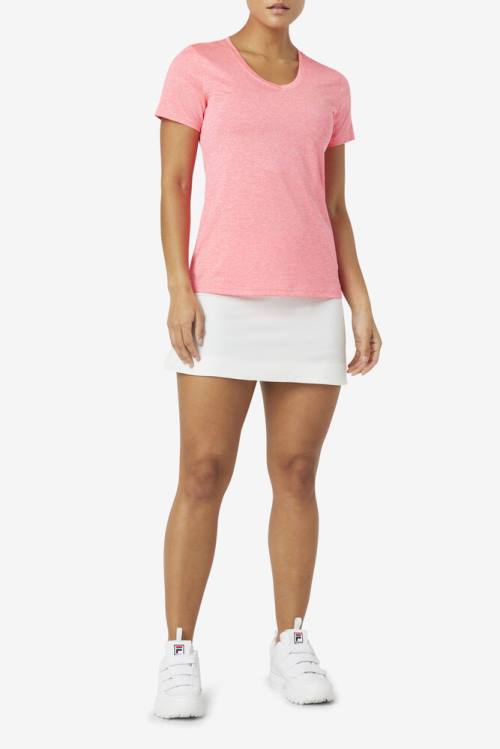 Fila Pickleball Silky V-neck Majice Ženske Roza | Fila182PV