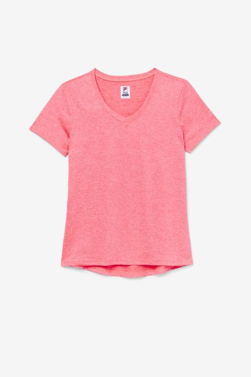 Fila Pickleball Silky V-neck Majice Ženske Roza | Fila182PV