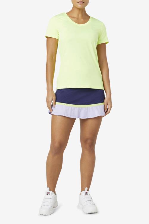 Fila Pickleball Silky V-neck Majice Ženske Rumena | Fila631CL