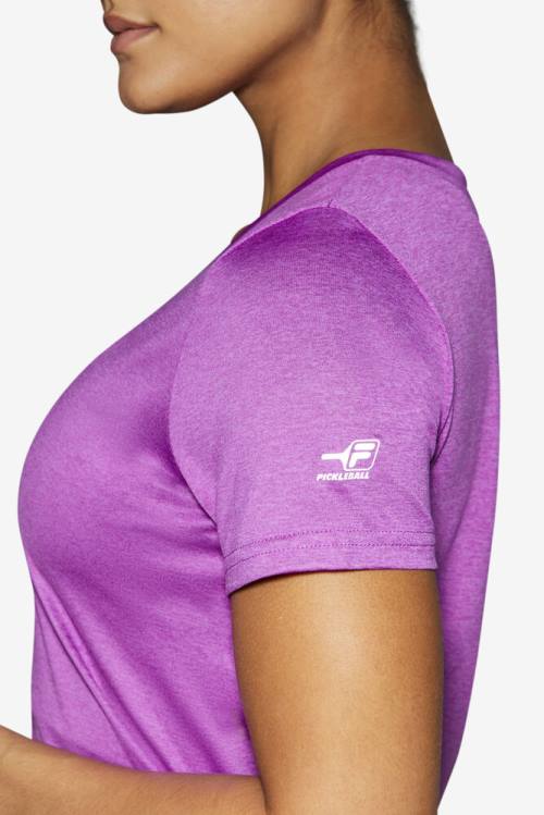 Fila Pickleball Silky V-neck Majice Ženske Vijolična Zelena | Fila982AQ