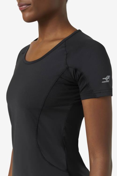 Fila Pickleball Sleeve Top Majice Ženske Črna | Fila547VK