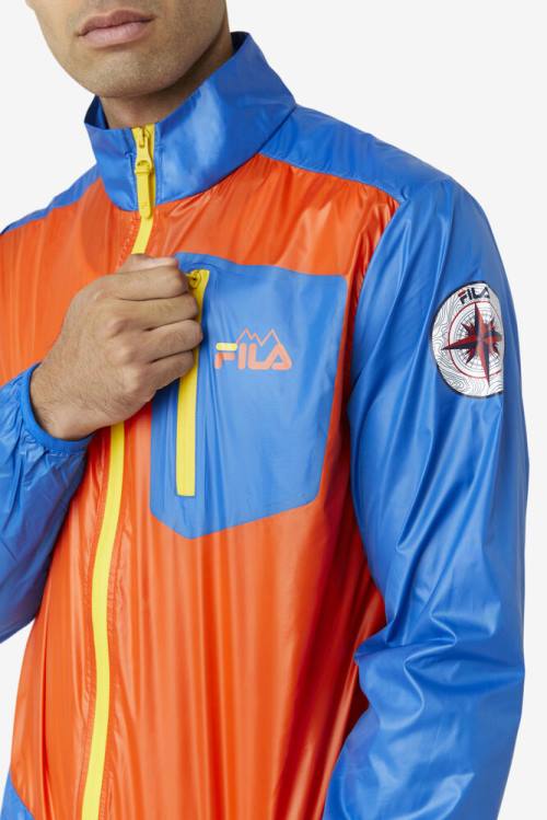 Fila Pinnacle Jakne Moški Oranžna / Modra / Limona | Fila703IB