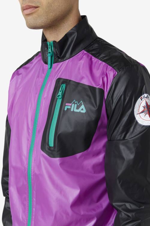 Fila Pinnacle Jakne Moški Vijolična / Črna / Zelena | Fila084SZ