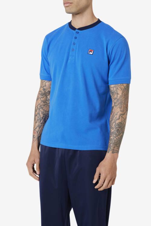 Fila Ralph Henley Majice Moški Modra / Mornarica | Fila735RT